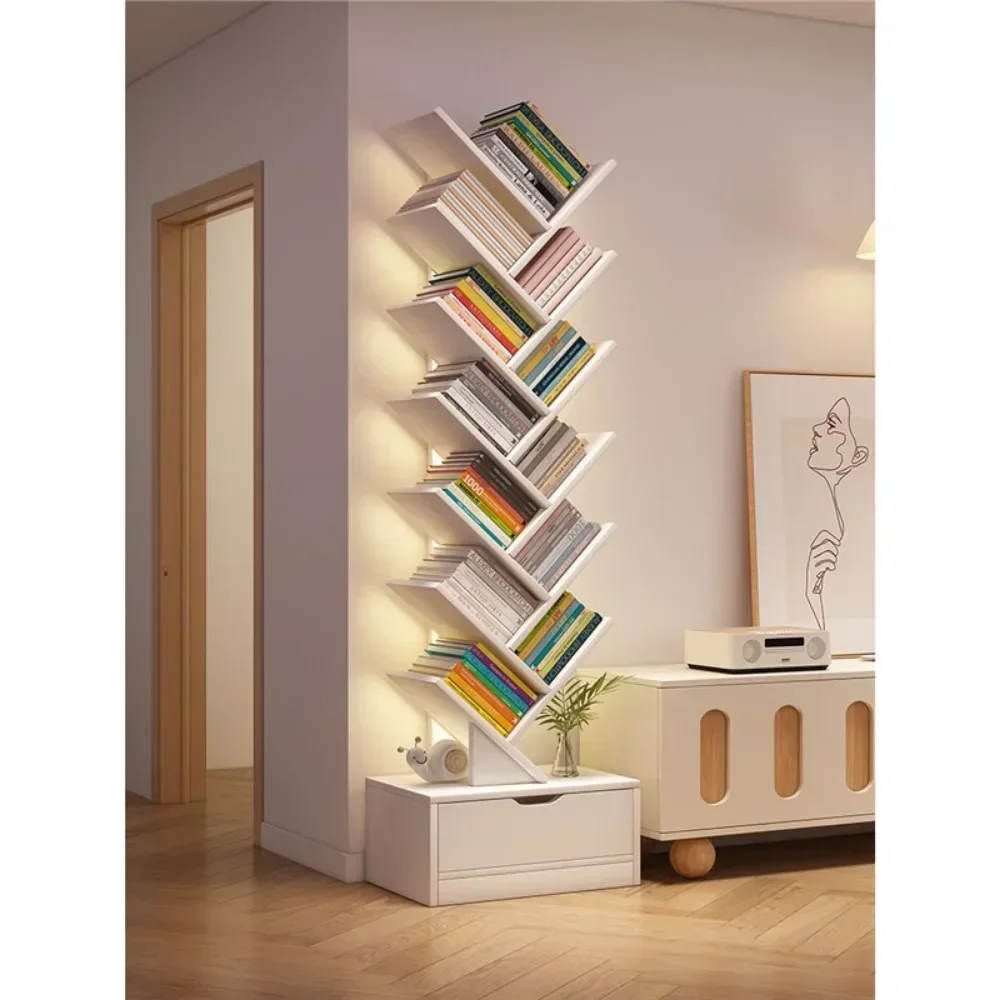 통나무 거실 바닥 어린이 나무 책장, CD 탄창 거실 보관 랙, 다층 심플 책장 Best5 통나무 거실 바닥 어린이 나무 책장, CD 탄창 거실 보관 랙, 다층 심플 책장 Best5