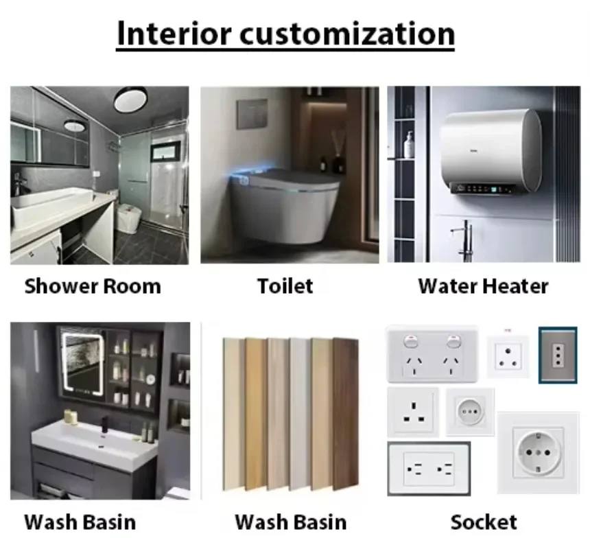 20ft 40 FT Portable House Container Cheap Tiny Homes Modular Prefab Tiny House Mini Container House With Bathroom Kitchen