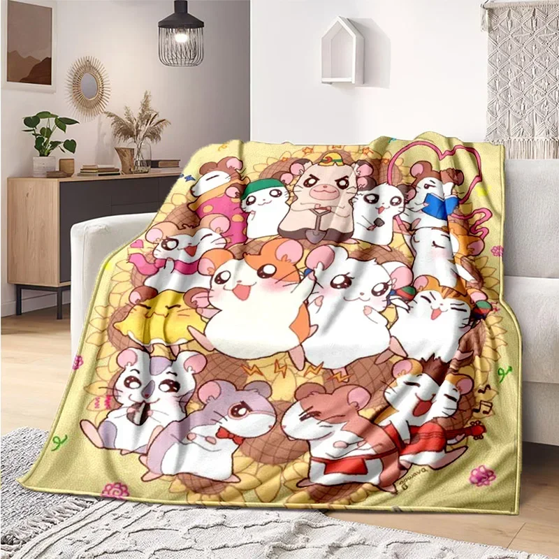 Lovely mouse blanket cartoon Hamtaro soft household blanket Children\'s thin sofa bed sheet warm blanket for all season