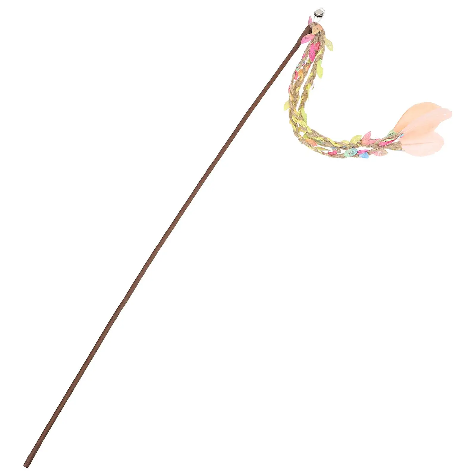 

Cat Teaser Pet Toy Stick Simulation Branch for Interactive Pet Supply Play Kitten Bite Wood Jute Rope Cat Supply