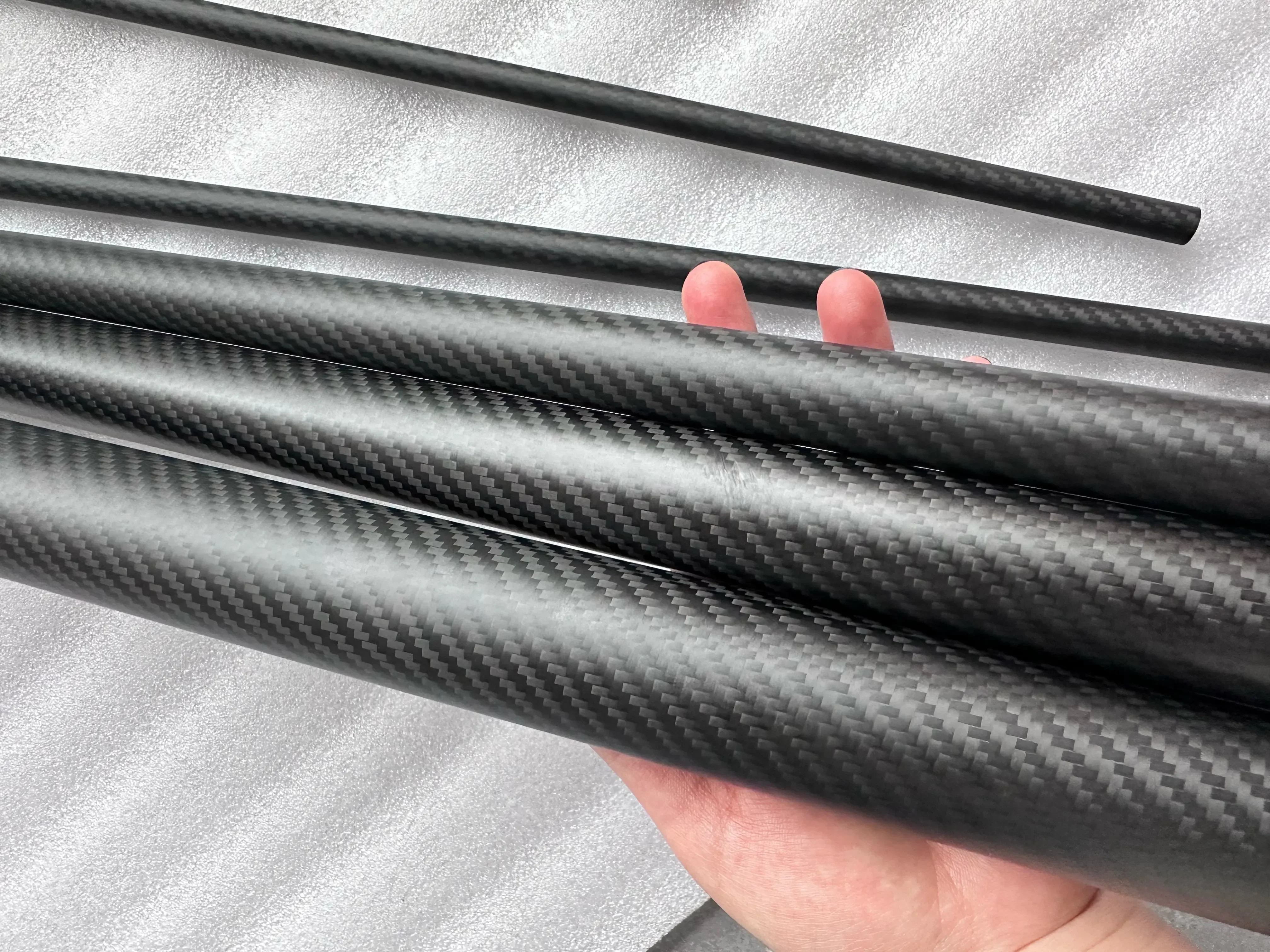 4pcs Length 600mm Carbon Fiber Tube High Composite Hardness Material 3K Twill Matte for Plant Protection Aircraft