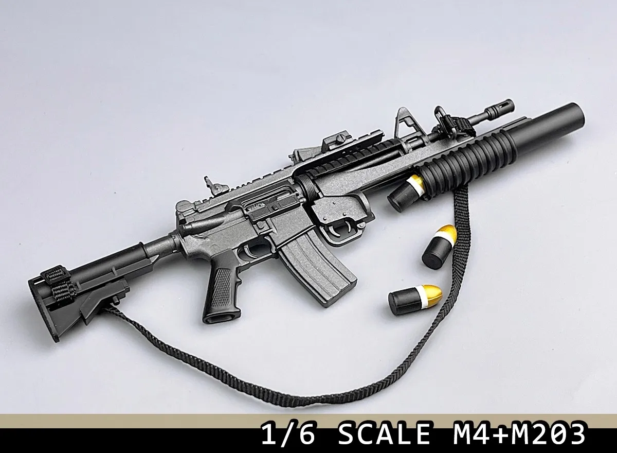 DML 1/6 스케일 군인 액세서리 현대 미국 군사 M4+M203 플라스틱 모델 장난감 발사 불가 12인치 액션 피규어용 재고 있음