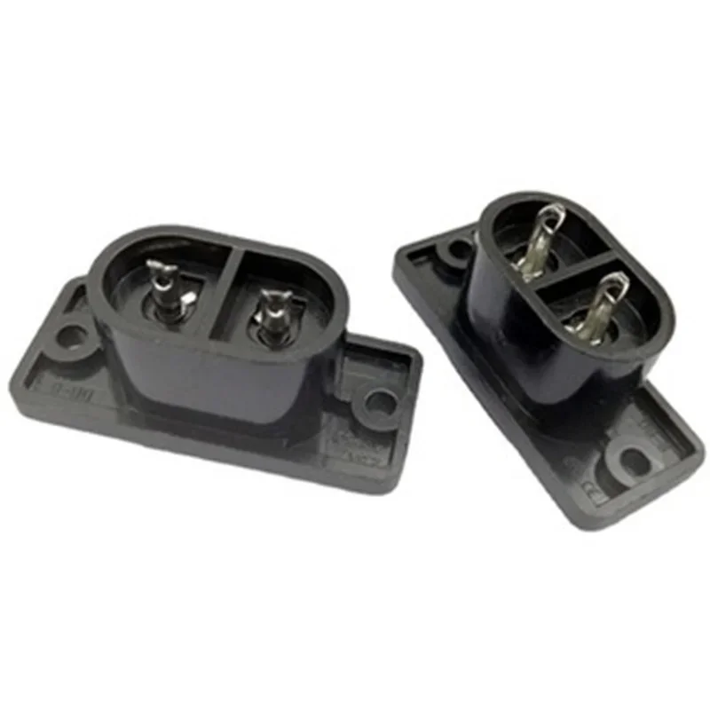 10pcs/lot AC Power Socket, IEC 320 C8 Male Firgure 8 Adapter Socket Black Overload Protection Inlet Socket AC-006