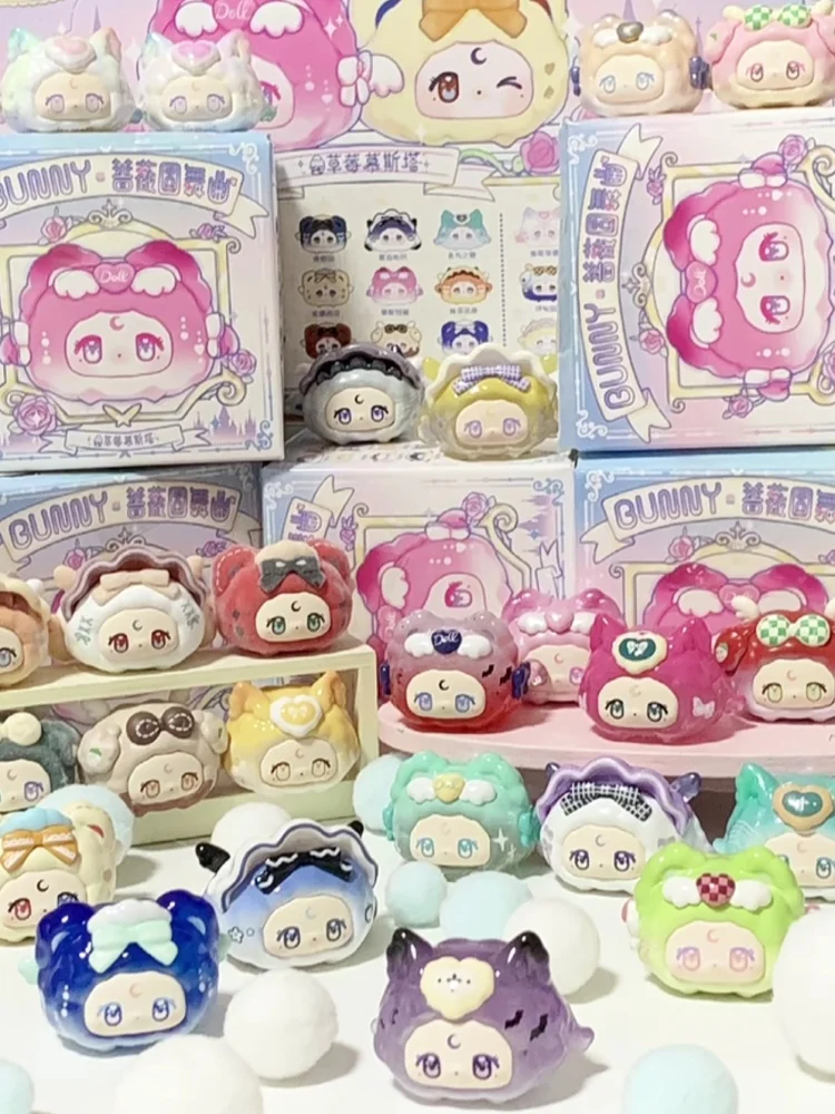 Erdbeere Senf Daydream Bunny Rose Walzer Serie Niedliche Pop Bean Blind Bag Sammlerfiguren Trendige Blind Box Schreibtischdekoration