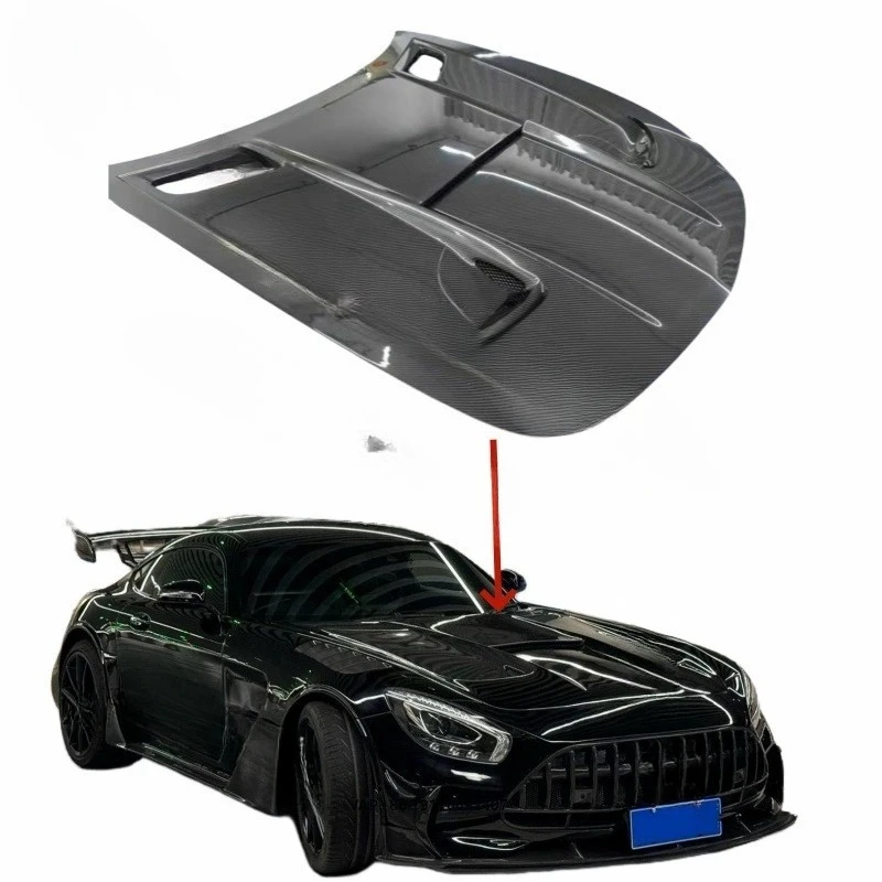Real Carbon Fiber Engine Hood Black Series Style Body Kit for GT GTC GTS GTR BS Style Car Bonnet Cover