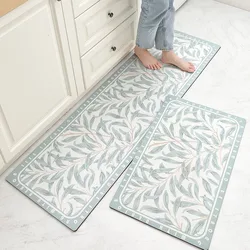 PVC Waterproof Kitchen Carpet, Floor Mat, Home Decoration Rug, Leather, Oil-proof Area Rugs, Long Foot Mats