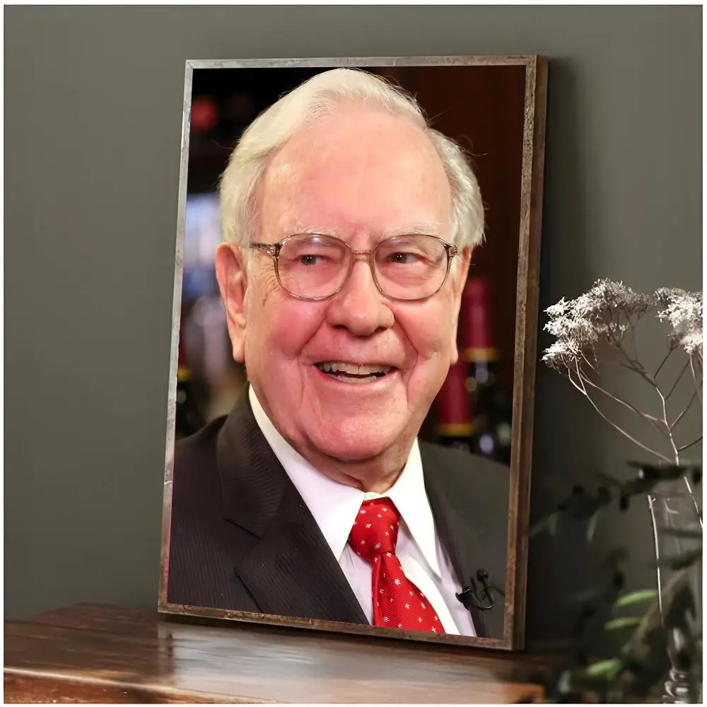 Business Investor W-Warren Buffett Poster Modern Wall Art Bedroom Living Room Print Unframed
