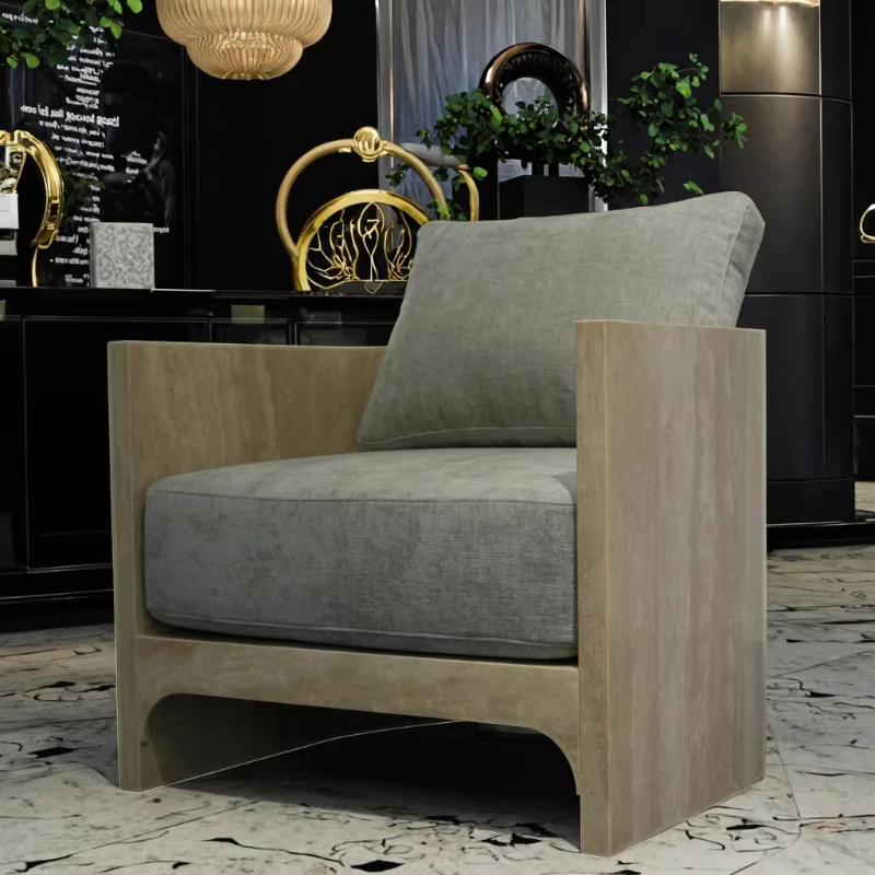 

Luxury modern marble convertible single-seater sofa set square with cooling function, suitable for apartments, hotels