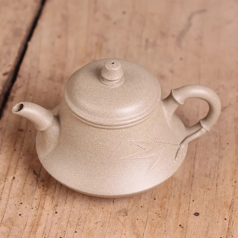 Deyuanchang Yixing Purple Clay Teapot, Pure Handmade Raw Ore, Green Section Jade Hat Tea Set, High Skilled Worker Wu