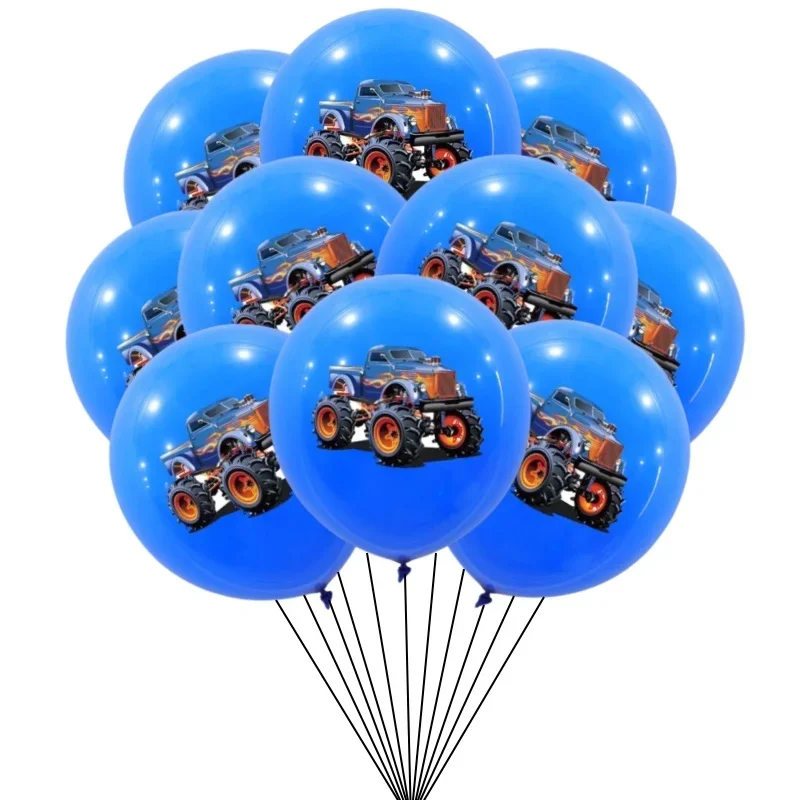 30/10Pcs Truck Latex Balloon Truck Race Car Balloons for Monster Truck Party Decor Kids Race Theme Birthday Decorations Gifts - view 4