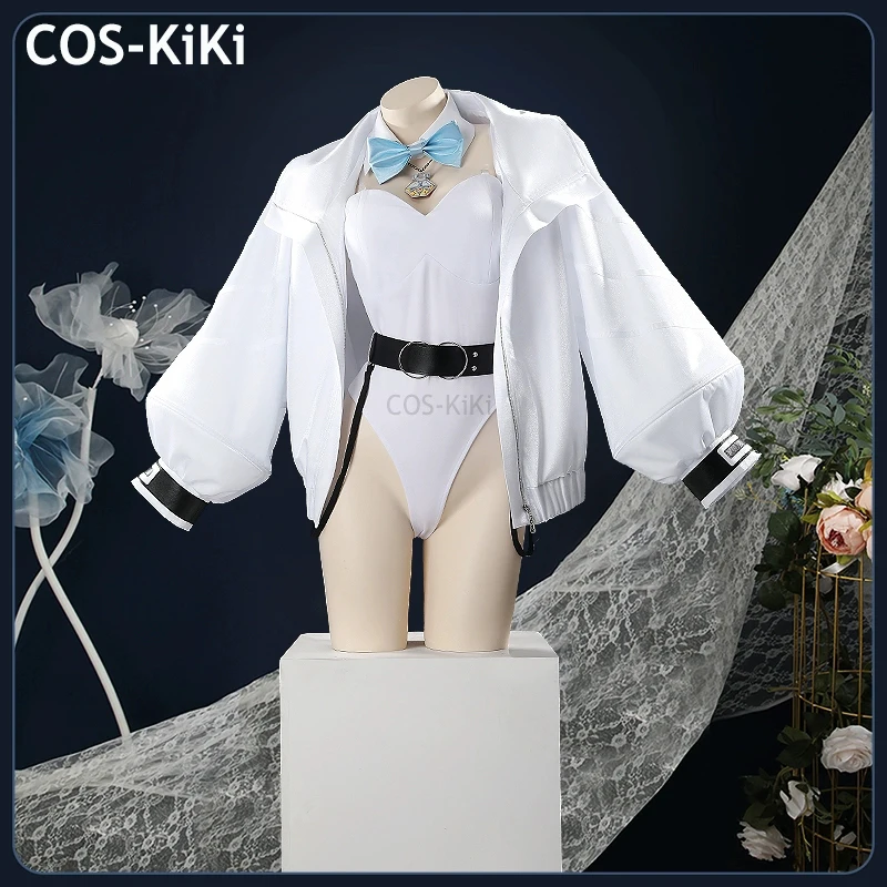 COS-KiKi Vtuber Hibachi Mana Feminization Bunny Girl Game Suit Lovely Uniform Cosplay Costume Halloween Easter Party Outfit