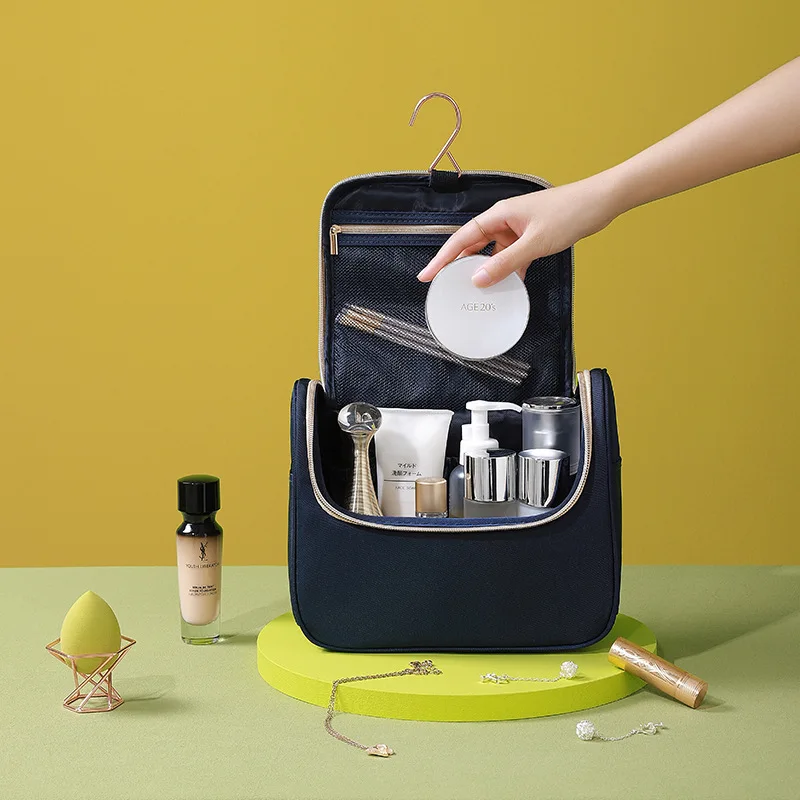 

Large Capacity Travel Makeup Bag,Waterproof Portable Cosmetic Organizer for Women,Toiletry Bag,Makeup Pouch for Brushes&Skincare