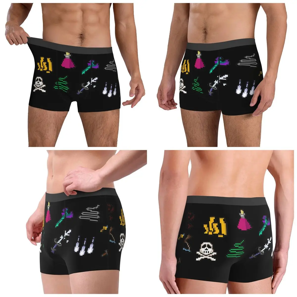 Boxer Underpants Shorts Old School Runescape Player Killing Bundle Panties Men Breathable Underwear for Homme Man Boyfriend Gift