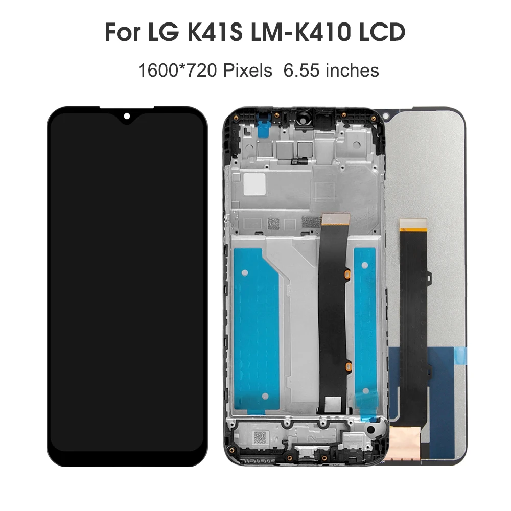 6.55''For LG K41S LMK410EMW LM-K410EMW LM-K410 LCD Display Touch Screen Digitizer Assembly Replacement For LG K41S