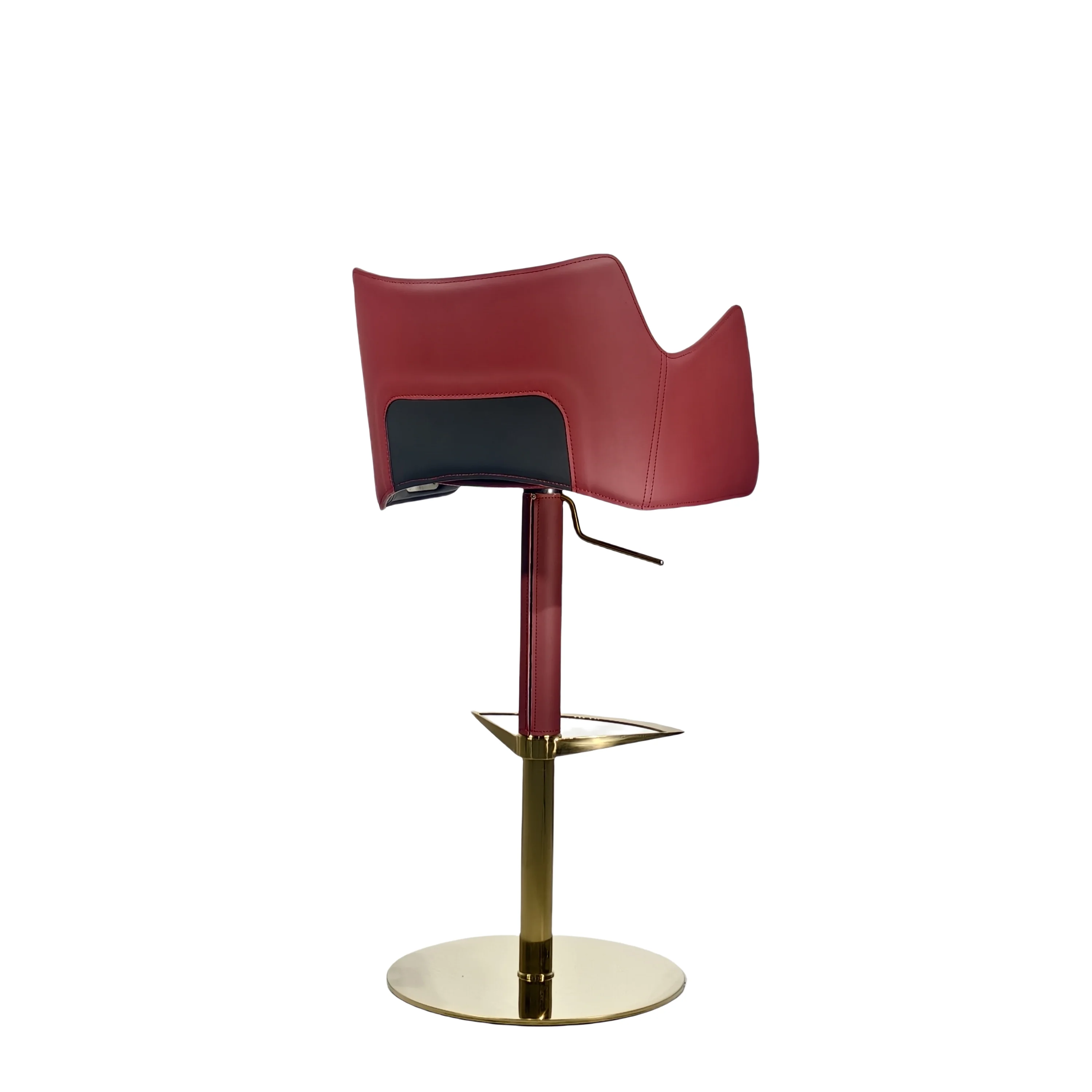 #Luxury Steel Frame Adjustable Modern Minimalist Swivel Bar Stool Dining Counter Home Apartment Hotels Villas Leisure