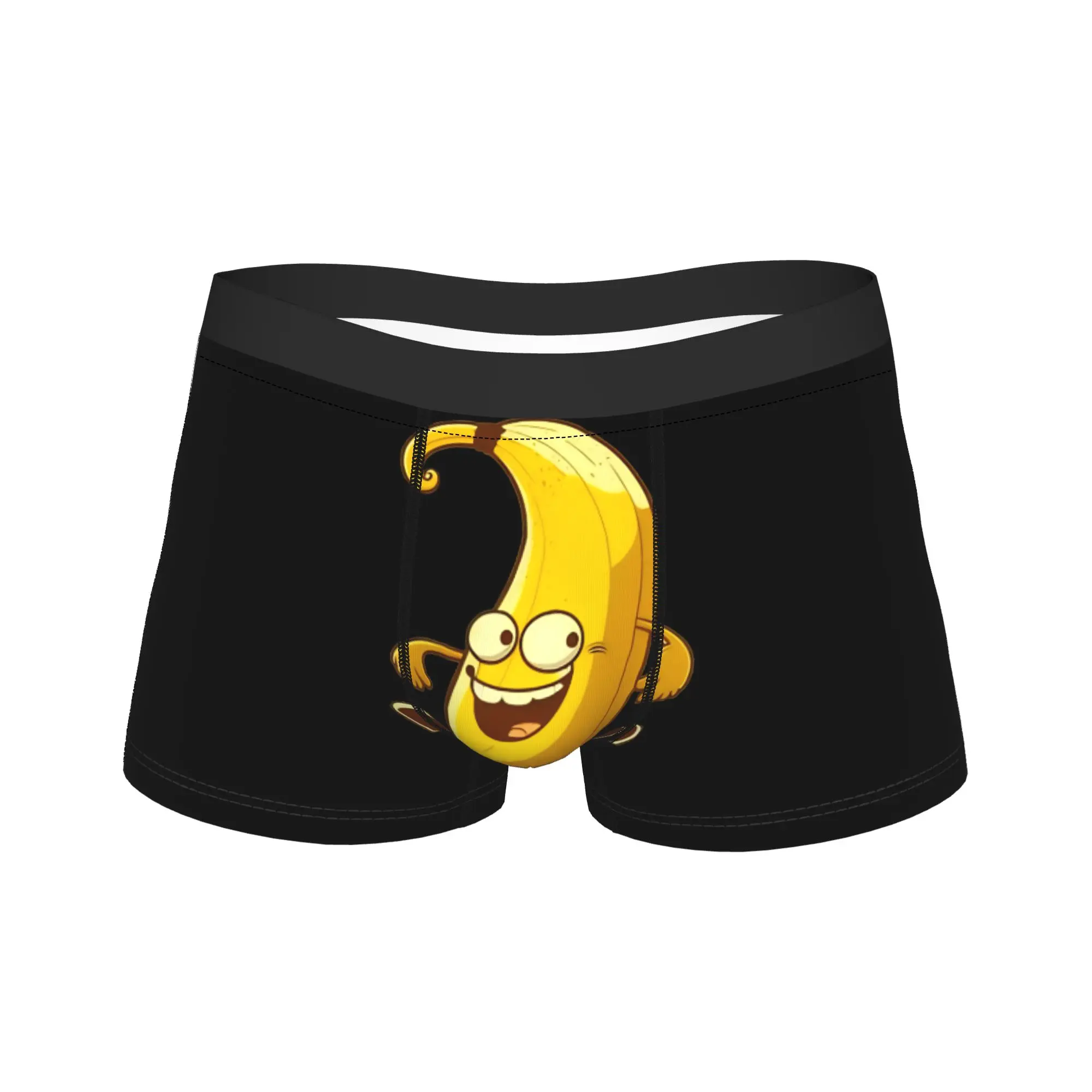 

Funny Banana Underwear Men Panties Customs Novelty Boxershorts High Quality Boxer Brief Big Size