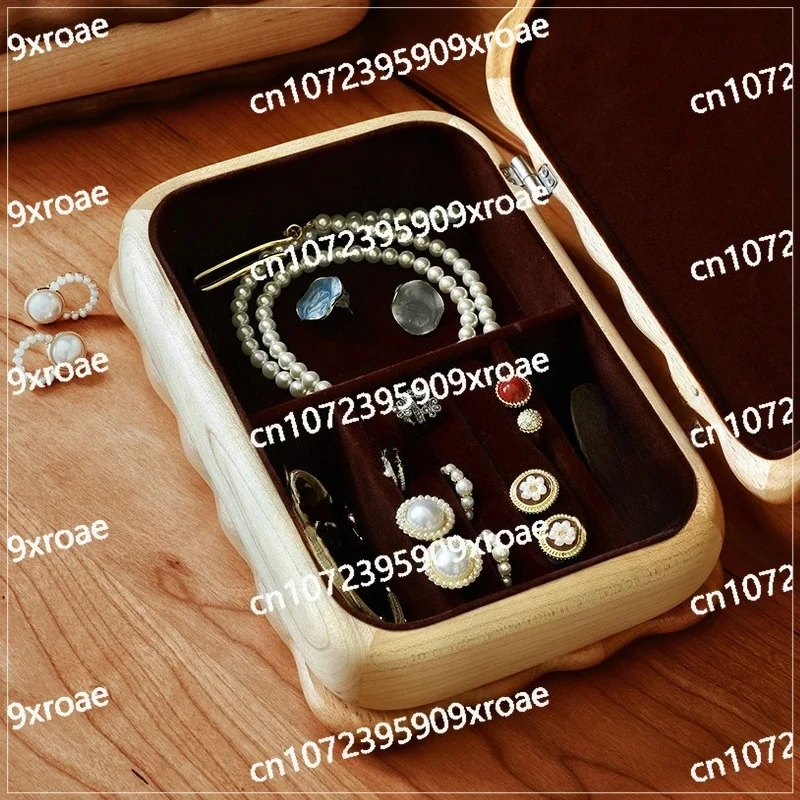 Box Ornament Cute Practical Cream Cookie Box Black Walnut Jewelry Desktop Storage