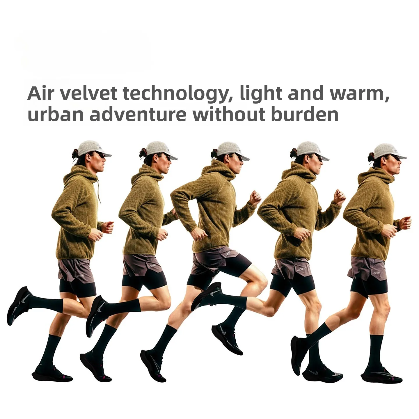 Men's Air Fleece Hoodie Autumn Winter Warm Lightweight Hooded Sweatshirt Casual Couple Pullover