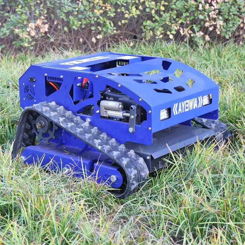 

Индивидуальный садовый садовый гусеничный пульт дистанционного управления наклонной газонокосилки с дистанционным управлением электрический