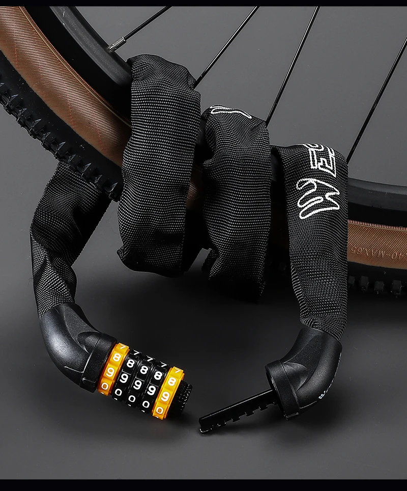 WEST BIKING Lokaler Versand Fahrradschloss 65-150CM Multilängen-Fahrradkettenschloss Motorrad E-Bike Fahrrad 5-stelliges Passwort Diebstahlsicherung Sicherheitsschloss – Detail 16