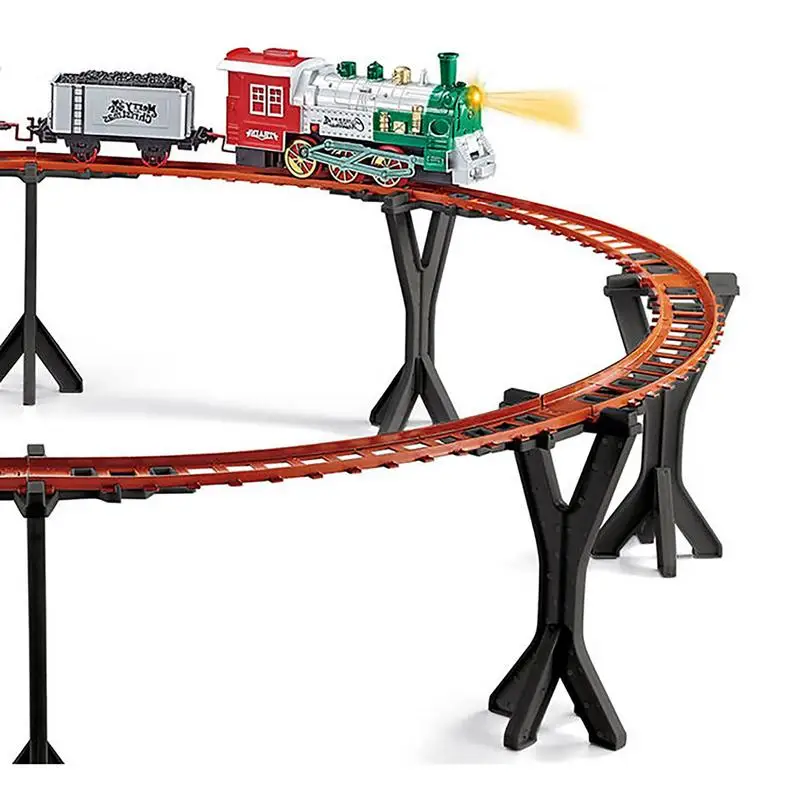 Christmas Tree Train Christmas Electric Railway Kit With Sounds & Light Railway Tracks Educational Toys for Kids Party Xmas Gift