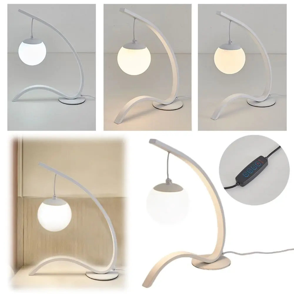 

Креативная светодиодная настольная лампа в скандинавском стиле, 3 цвета света, декоративная ночная лампа, защита для глаз, сенсорное управление, лампа для чтения