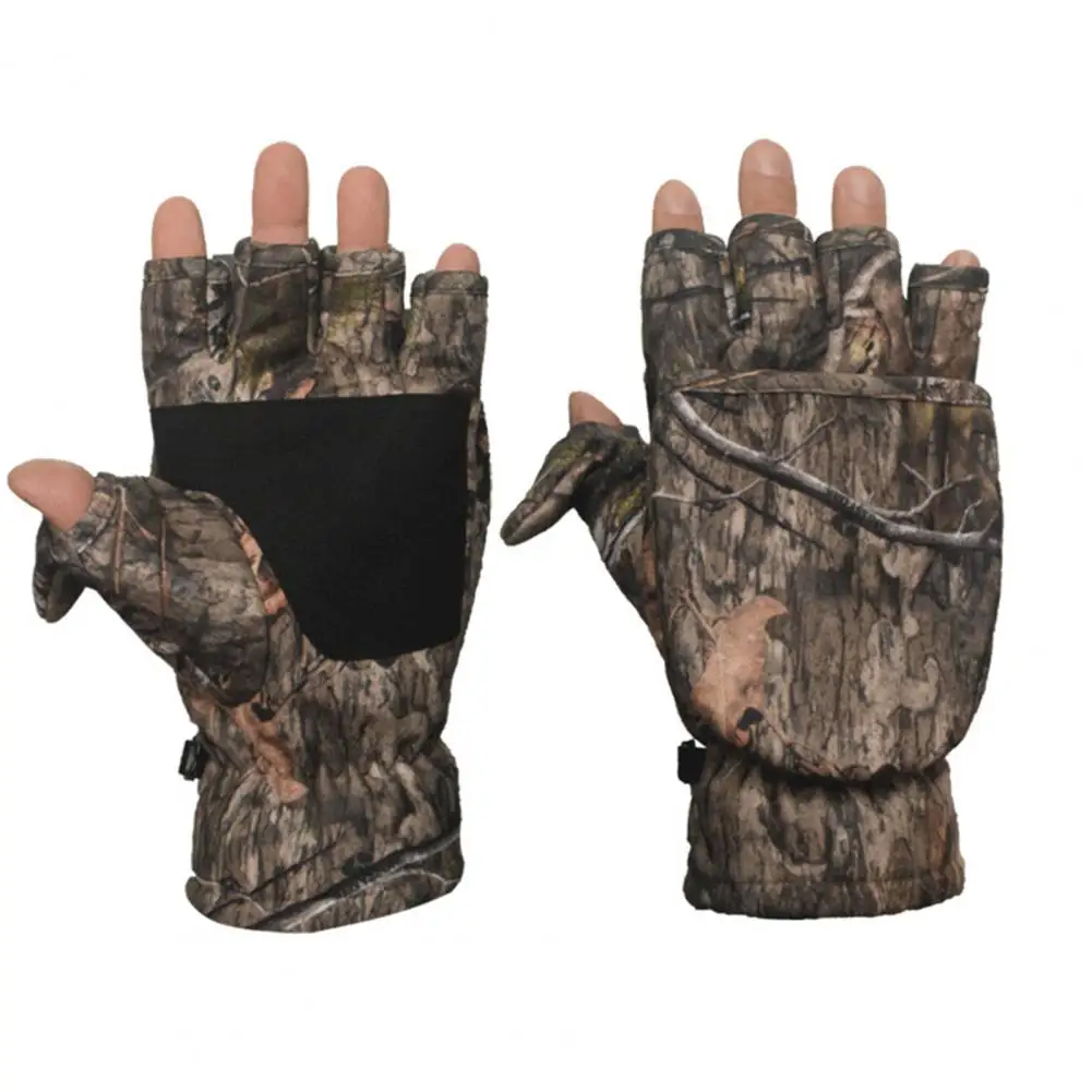 Fine Workmanship Gloves Breathable Gloves Camouflage Print Outdoor Half Finger Gloves Anti-slip Soft Breathable for Climbing