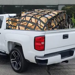 Car Trunk Rooftop Net Mesh Cargo Net Heavy Cargo Net Truck Trailer Dumpster Extend Mesh Covers Luggage Nets With 4 Fixed Belt