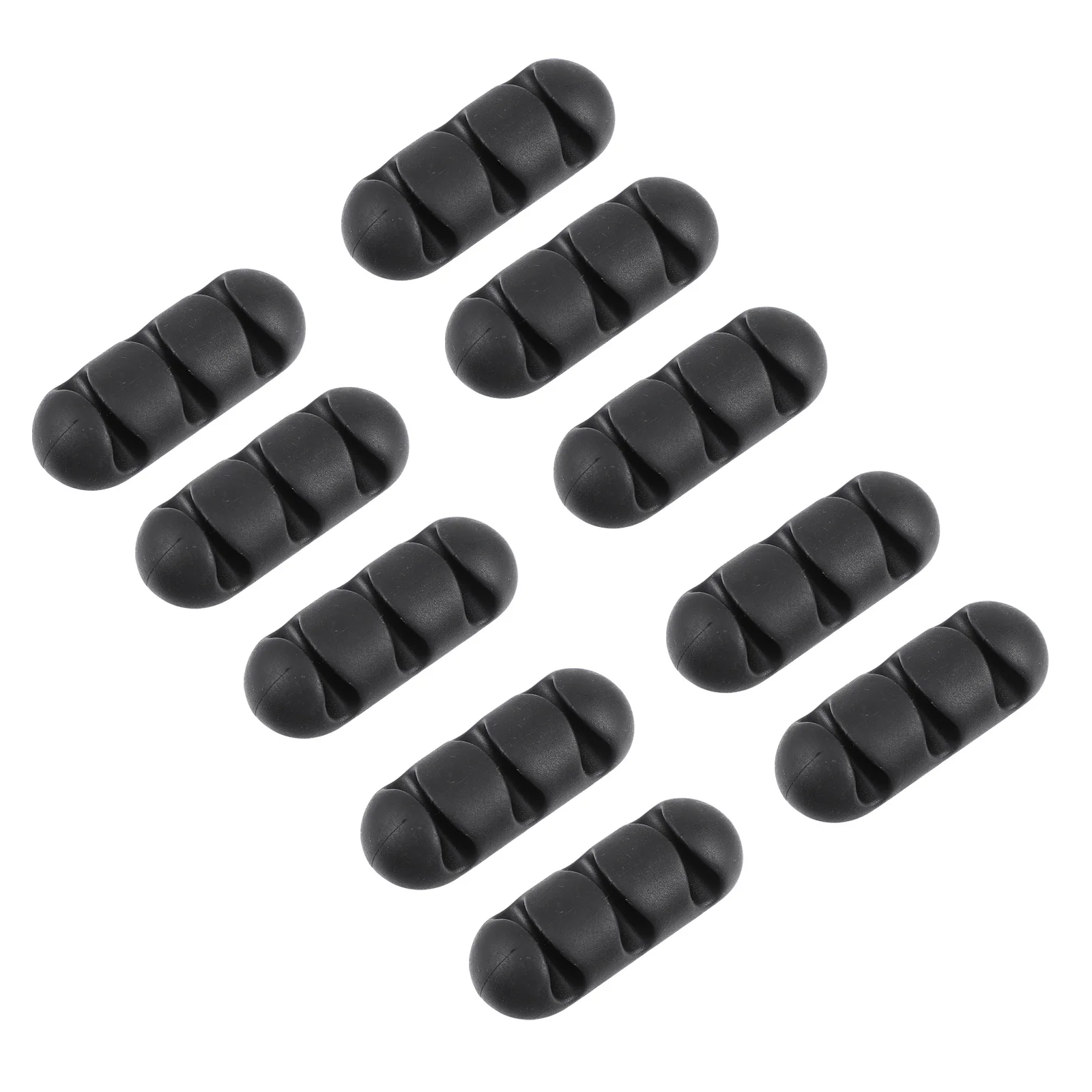 

10pcs Porous Wire Processor Cable Holders TPR Cord Clips Desktop Organizers Wire Organizer Charging Management Durable