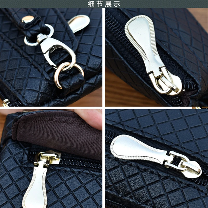 Clutch Organizer Wallet Women Organizer Purse Plaid Zipper Long Key Coin Bag Casual Women\'s Wallet Leather Money Bag