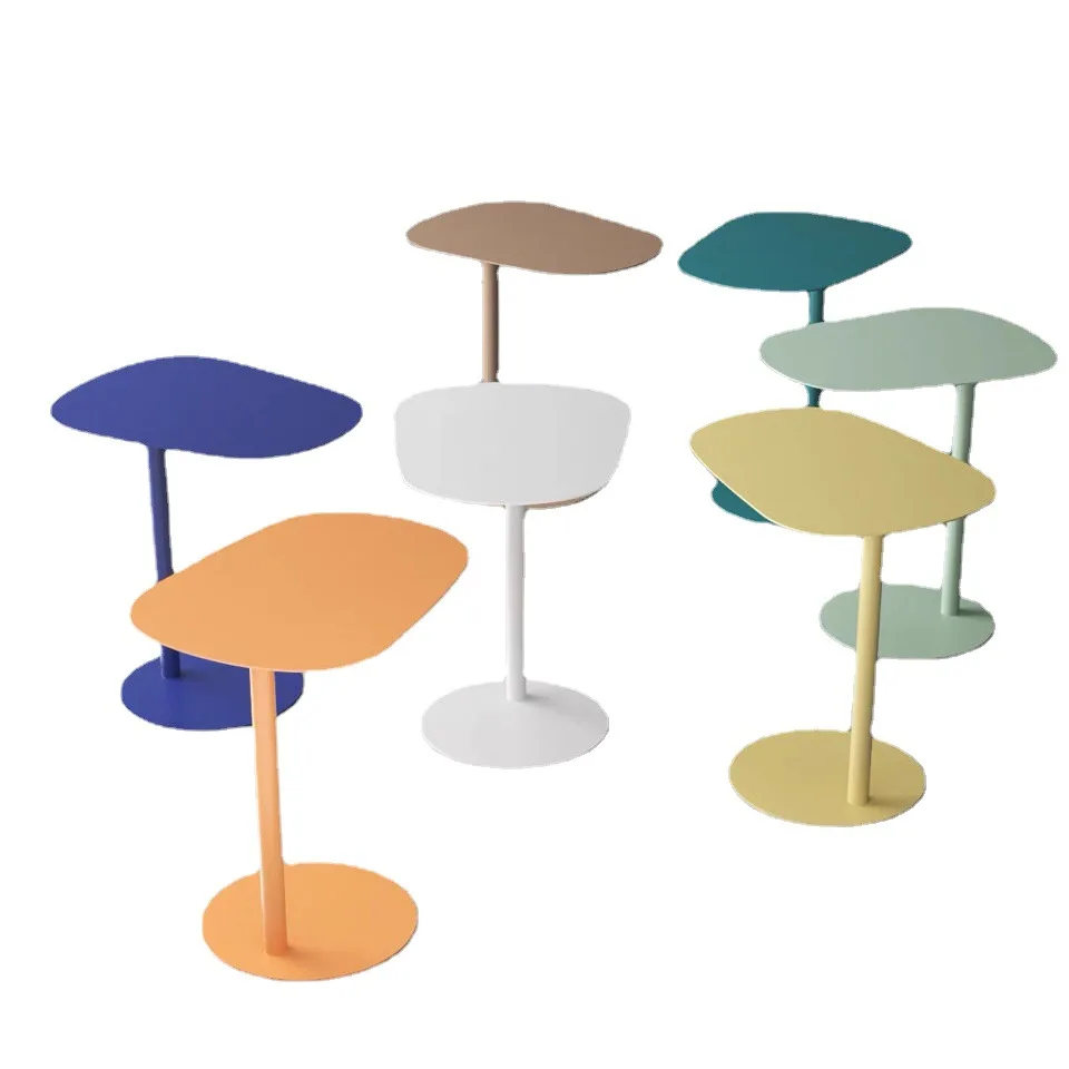 Light Luxury Wrought Iron Sofa Mobile Side Table Bedside Storage Table Creative Small Coffee Table Corner Table Balcony Table