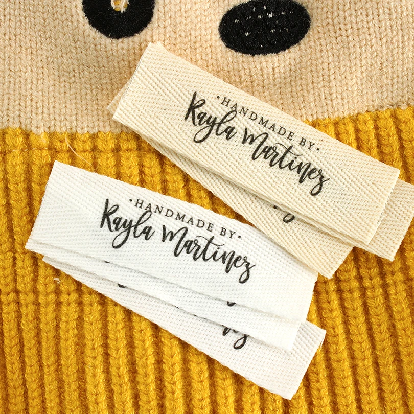 Handmade Twill Ribbon Labels, Folding Labels, Logo Labels, Sew Accessories, Custom Fabric Tags, Labels for Clothes, XW3516