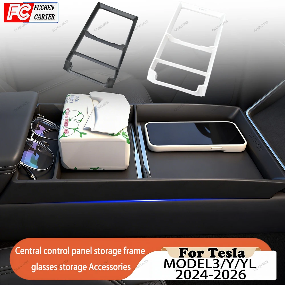 For For Tesla New Model 3 Highland Model Y/YL Juniper Central Control Storage Box Glasses Holder Tray Organizer Interior Accessorie - Aliexpress Deal