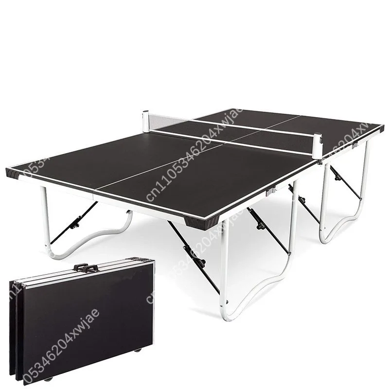 Home Foldable Standard Indoor Ping Pong Table, 4-Piece Portable Design Easy Assembly for Recreational Family Sports Game