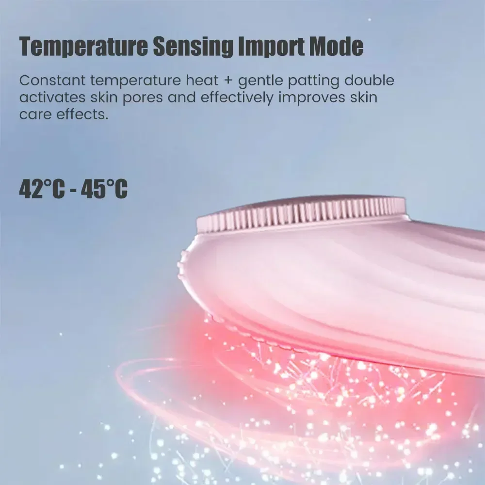 Ultrasonic Electric Silicone Face Cleansing Instrument Wash Brush Pore Cleaning Facial Vibration Massage Face Scrubber Massager