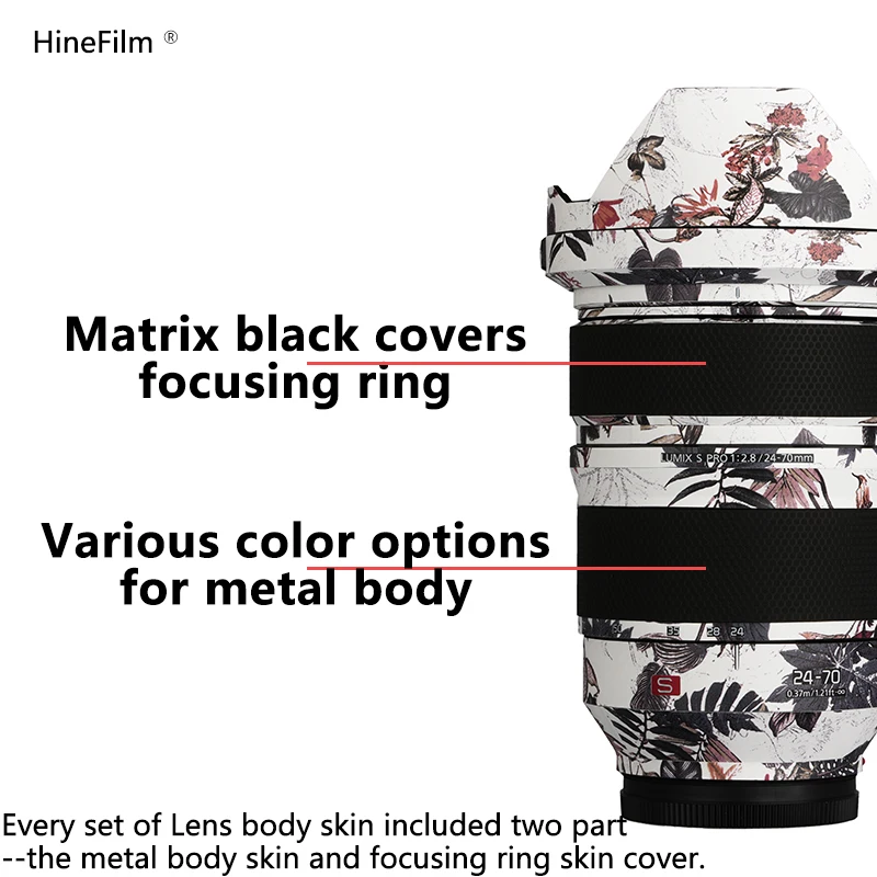Lumix 24-70 F2.8 عدسة ملصق لباناسونيك LUMIX S برو 24-70 مللي متر F2.8 عدسة ملصق مائي الجلد قسط يلتف حالات واقية