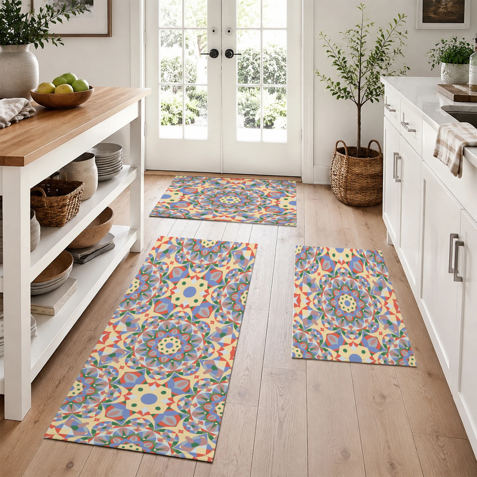 1pc Kitchen Mat Bohemia Style for Kitchen Door Decoration, 40x60cm Non-slip Rug, Oversized Carpet 40x120cm for Living Room Decor