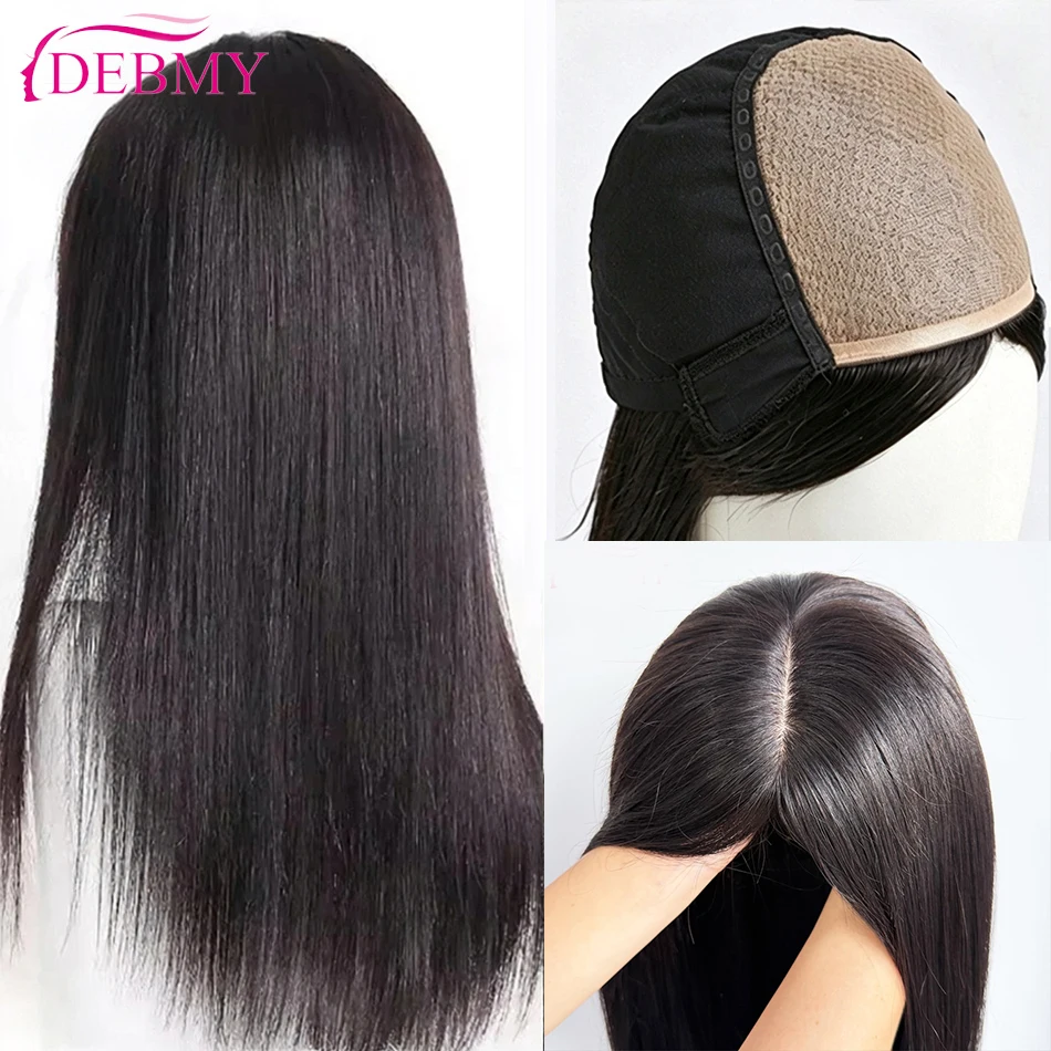 SilkBase Ready to Wear Wig with PU Front Real Remy Human Hair Wig for Women Medium Brown Silk Top Glueless Wig Summer Breathable