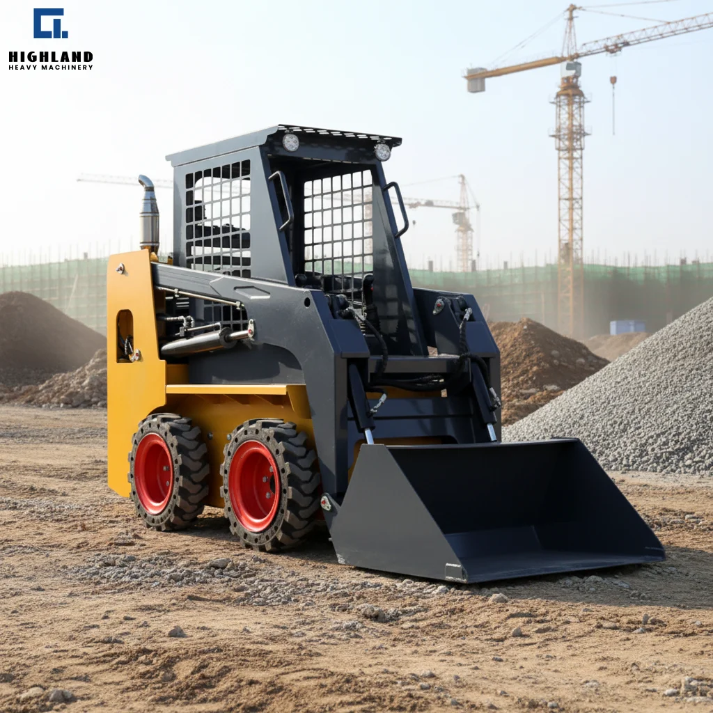 Compact Skid Steer Loader Mini Hydraulic Construction Equipment with Loader Bucket for Farm Landscaping and Road Work Customized