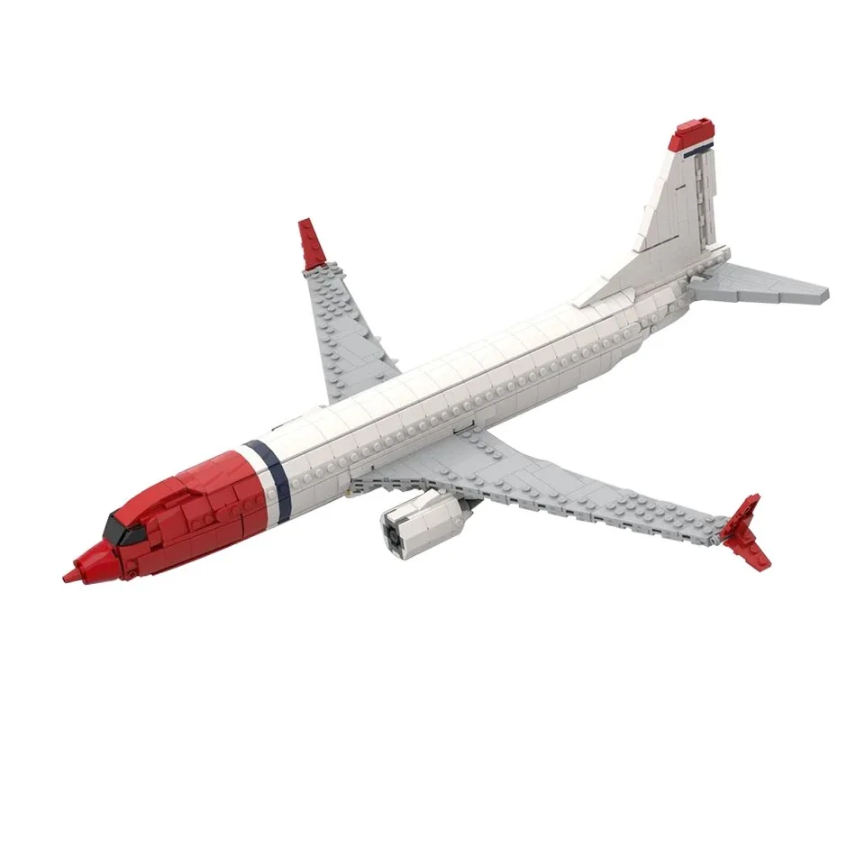 MOC Boeing 737 - Norwegian Air Shuttle Bricks Airlines Airplane Model Aerospace Military Building Block Kids Toy Birthday Gift