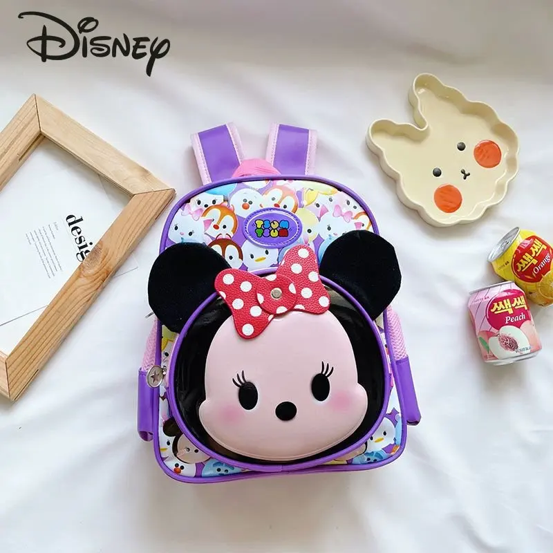 Disney Mickey Children's Backpack Fashion High Quality Waterproof Student Backpack Cartoon Cute Lightweight Girls Backpack