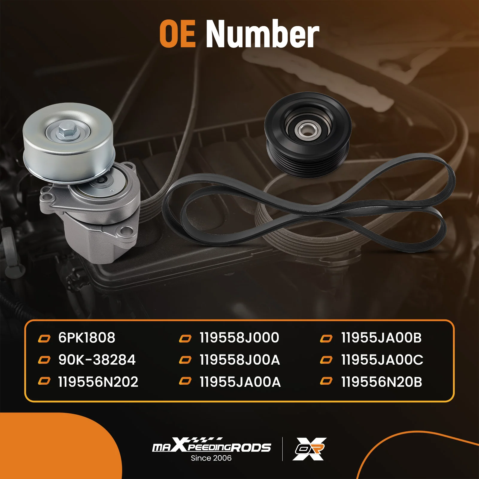 

Serpentine Belt Drive Set for Nissan Rogue Select 2014-2015 119558J000