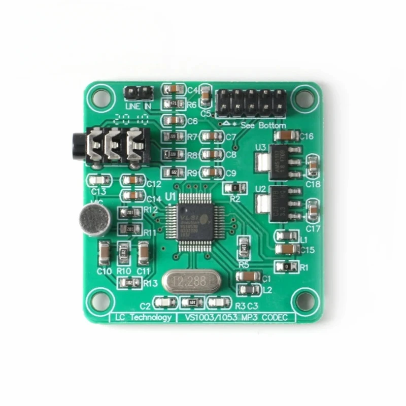 VS1053 MP3 Module Development Board w/ On-Board Recording Function SPI Interface OGG Encoding Recording Control Signal Filter