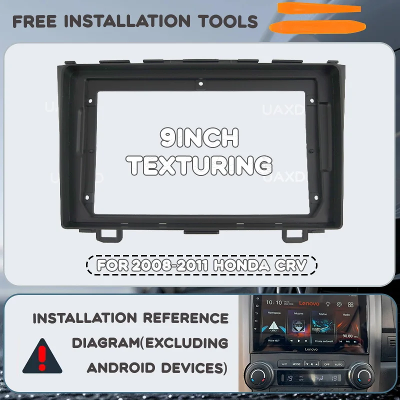 Para Honda CRV 2008-2011, Radio MP5 con DVD para Auto de 9 Pulgadas, Reproductor de Video Android, Marco para Tablero, Multimedia 2 Din, Kit Adaptador de Arnés Central