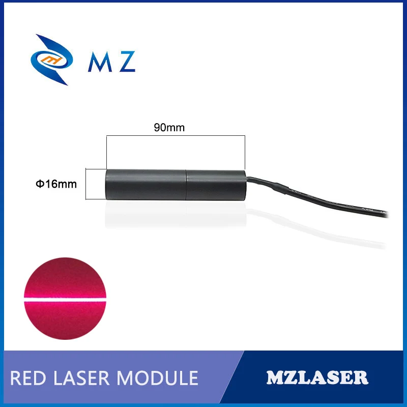 Red Line Laser Module D16x90mm 638nm 10/20/30/50/100mw With Adapter Supply Industrial Grade