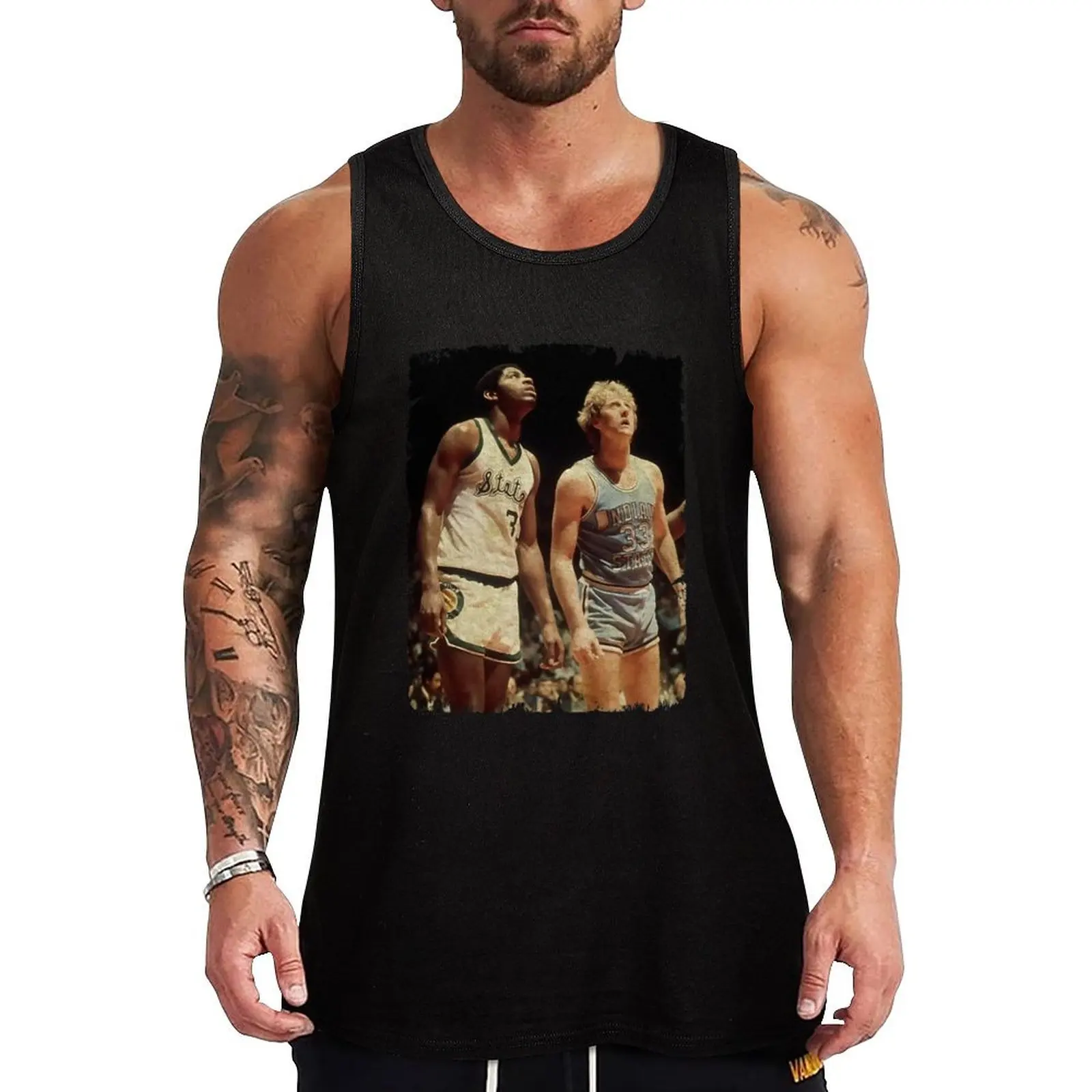 

Magic Johnson vs Larry sport bird Tank Top Street Hip Hop Tank Top Casual Sleeveless Wear