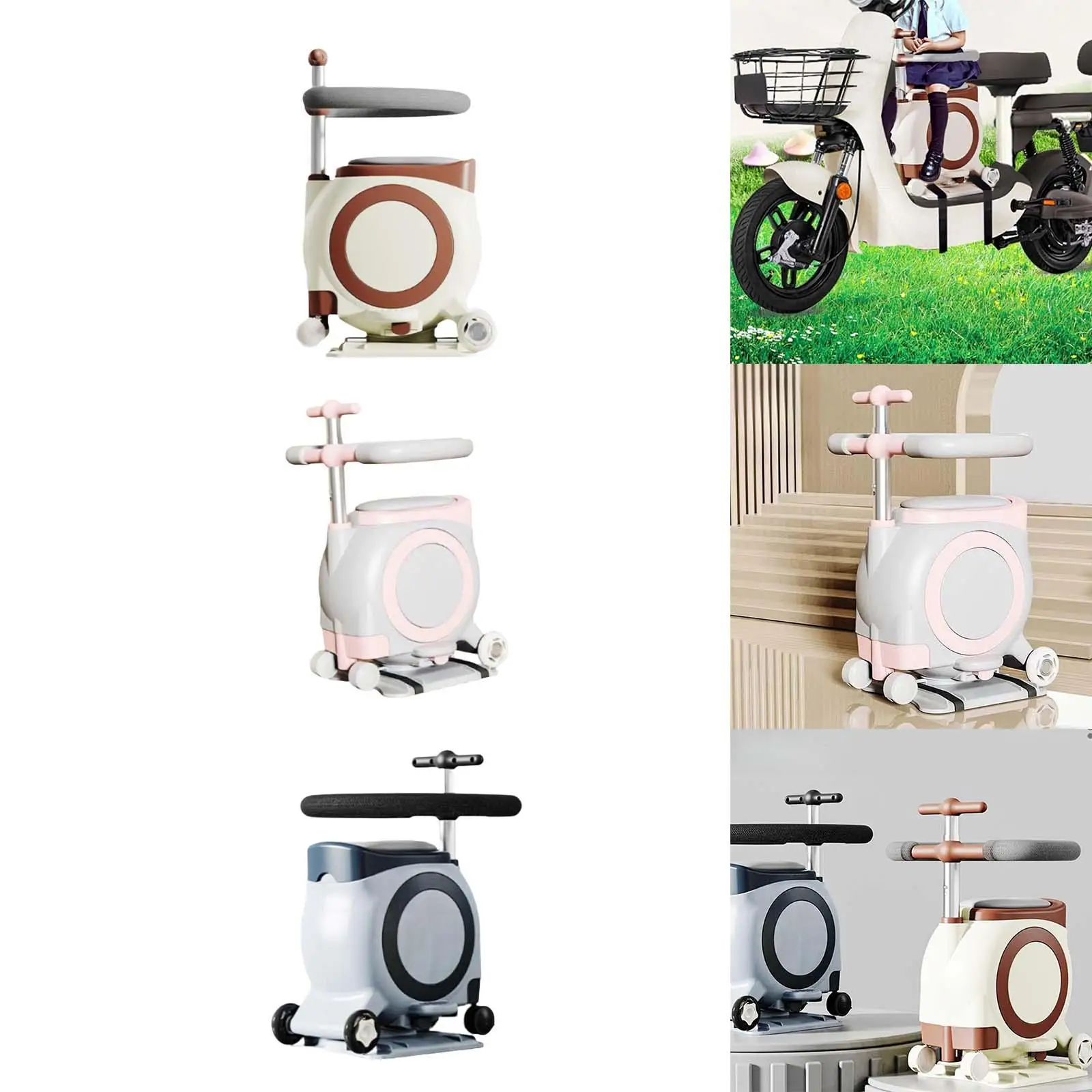 

Child Seat for Electric Bike Kids Bike Seat Glider Soft Versatile Detachable Storage Box for Motorcycle Pedal Bike Boys Girls