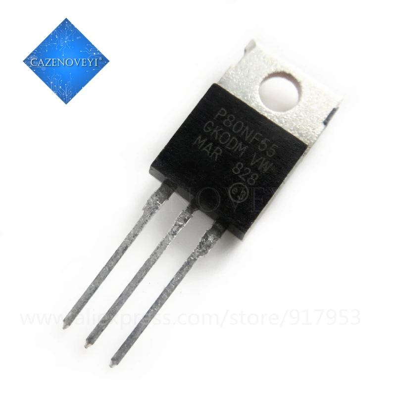 5pcs/lot STP80NF55 P80NF55  In Stock