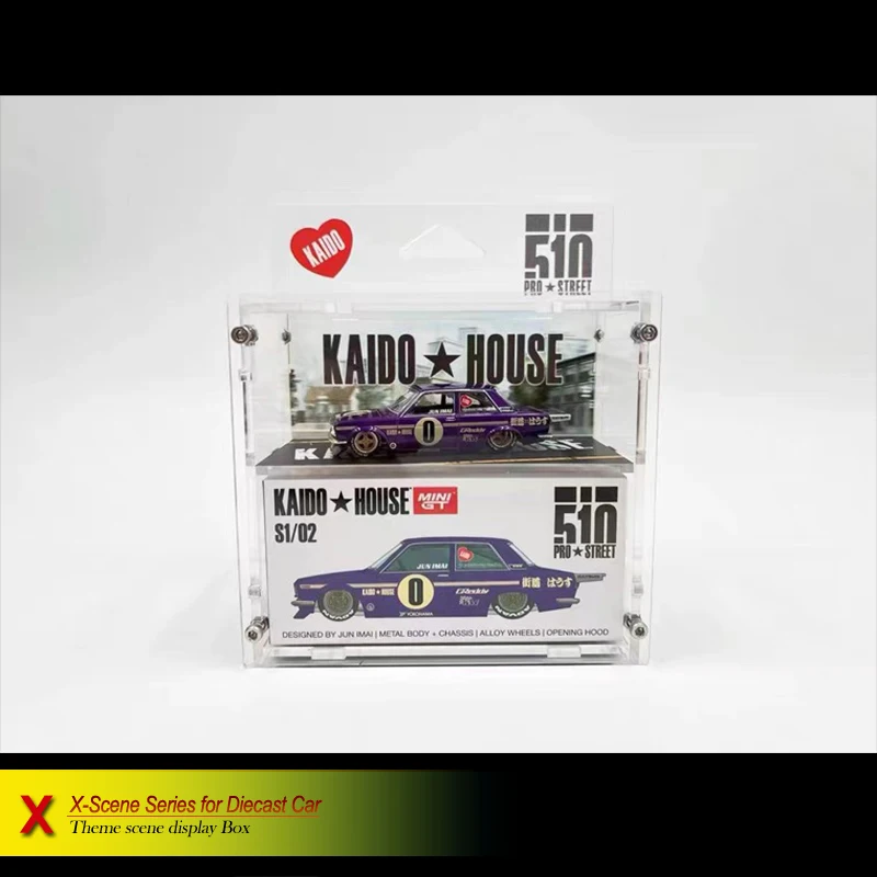 Bob 1/64 Model Car Display Case （without model cars in pictures）For MiniGT KaidoHouse Acrylic Transparent High Grade Display Box