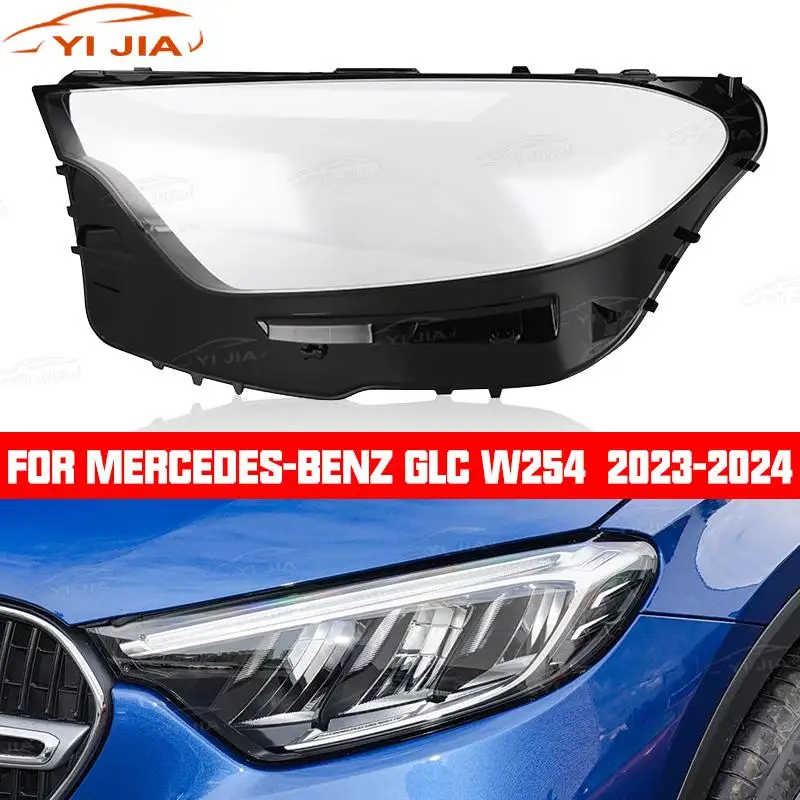 

L/R Front Headlight Lens Covers for Mercedes-Benz GLC W254 GLC200 GLC260 GLC300 2023 2024 Transparent Xenon Headlamp Cover Shell